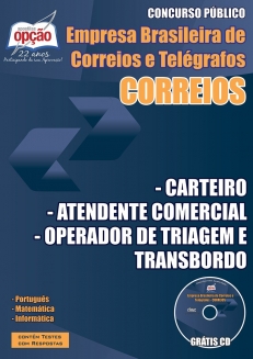 Correios-ATENDENTE COMERCIAL, CARTEIRO, OPERADOR DE TRIAGEM E TRANSBORDO